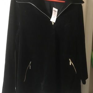 NWT Chico’s black velour bling pullover tunic